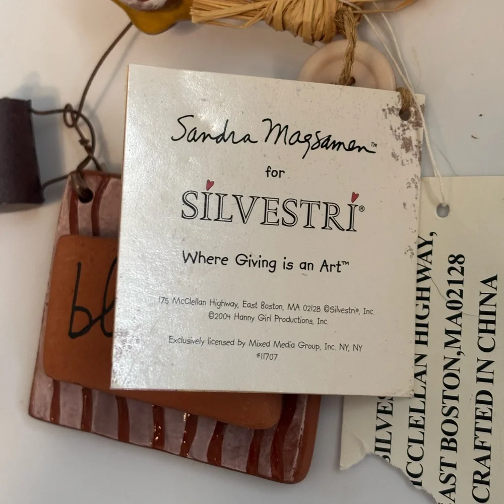 Silvestri Inspirational Ceramic Vintage Wall Art by Sandra Magsamen Set of 3 NWT